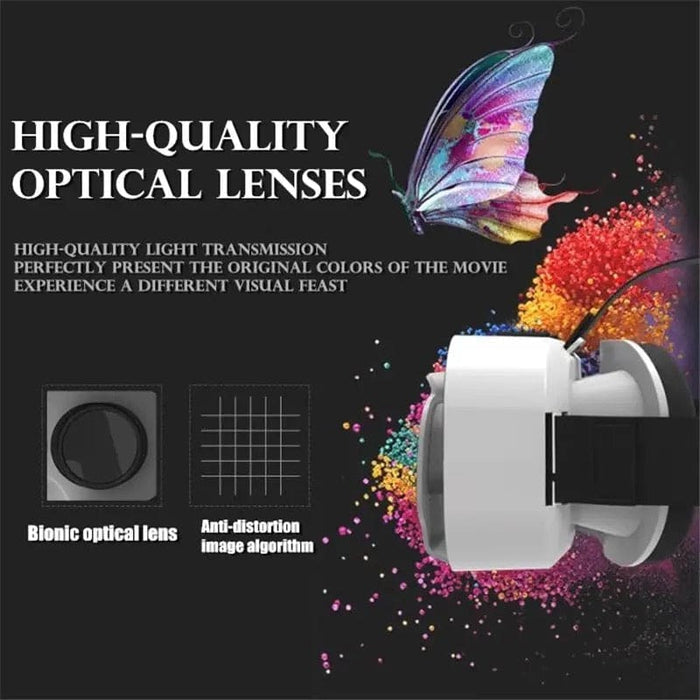 9eight5 VR goggles with remote control, black electronic accessories for immersive virtual reality experiences.
