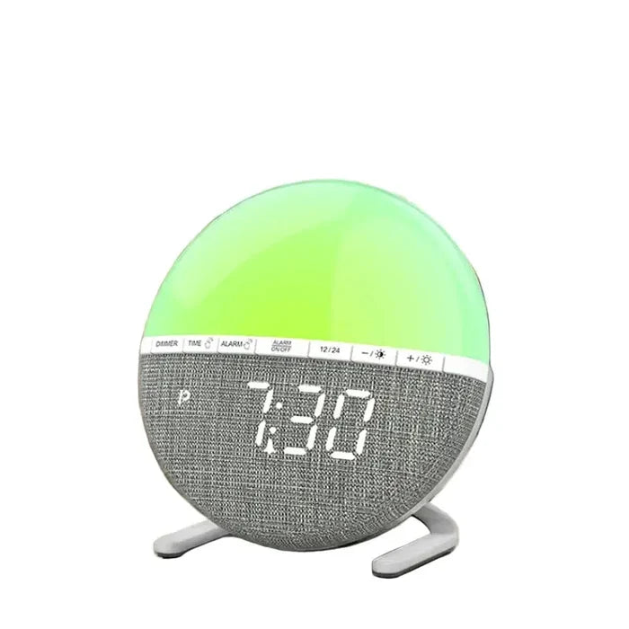 Habicare Wake-Up Light Sunrise Alarm Clock with sunrise simulation and digital display, HBC model, designed to gently wake you up.