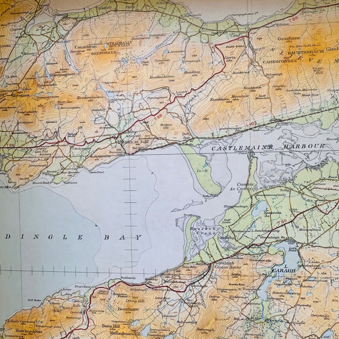 Wall hanging drawer shelve with the map of Ireland