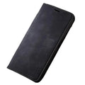 Black Habicare 9eight5 wallet case for Samsung Galaxy S and A series with magnetic closure, featuring card slots and slim design.