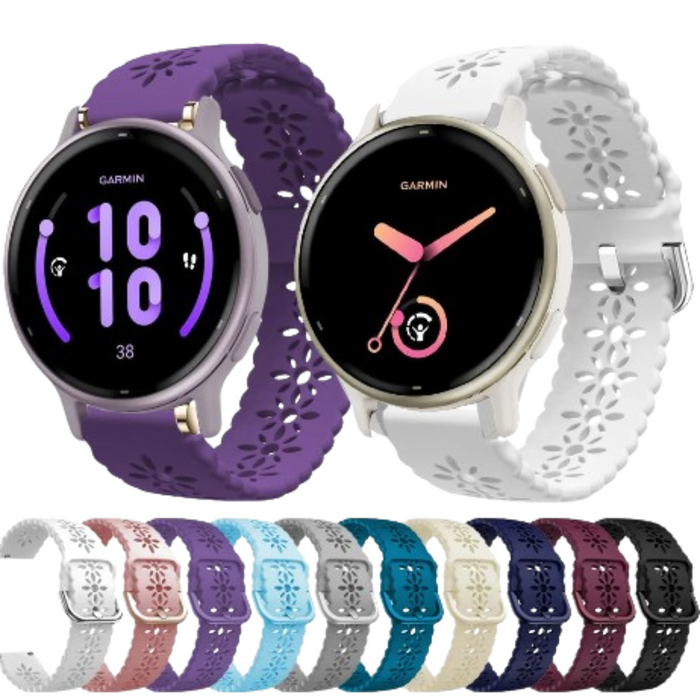 Habicare TWS watch band for Garmin Forerunner 645 series in multiple colors, showing adjustable strap and sleek design.