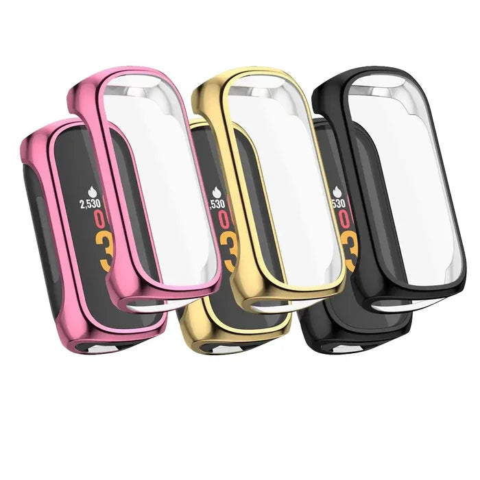 Habicare TWS watch case for Fitbit Inspire 3, protective silicone cover with precise cutouts for easy access and secure fit.