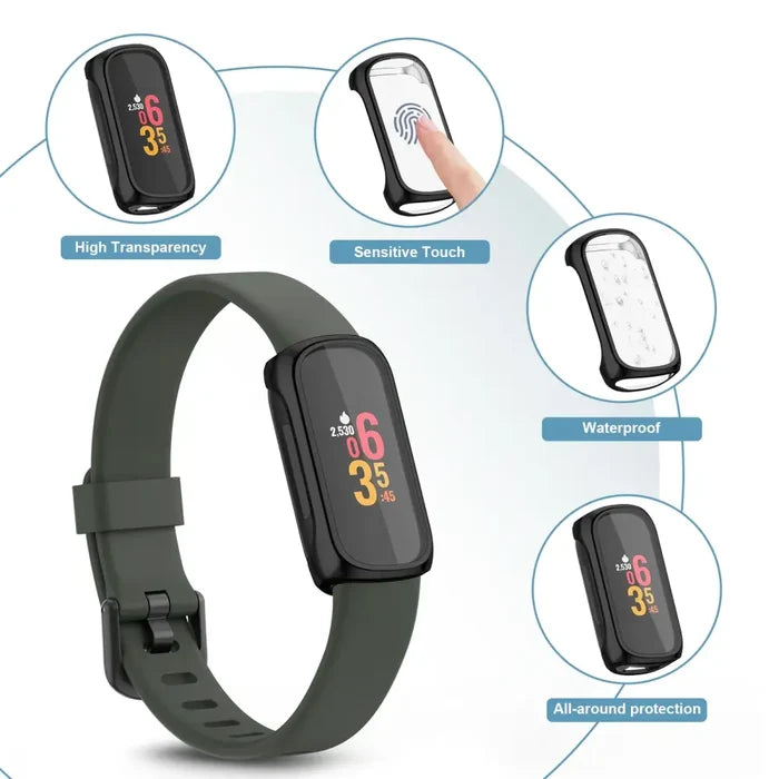 Habicare TWS watch case designed for Fitbit Inspire 3, providing protection and a sleek look for the fitness tracker.
