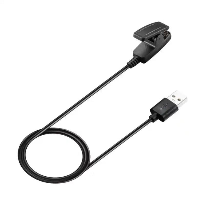 Garmin watch charger with USB clip for charging Garmin smartwatches, compatible with That Watch Shop accessories.