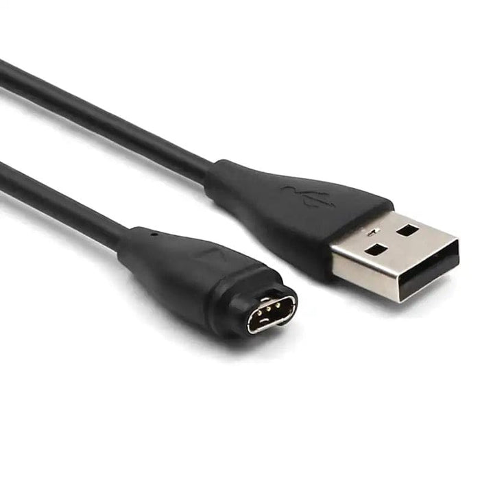 Garmin watch charger with USB connection, compatible with Garmin smartwatches, designed for reliable charging and easy connection.