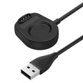 Black USB watch charger compatible with Suunto 7 smartwatch, designed for efficient charging and easy connection.