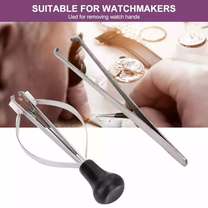 Watch hand removal and fitment tool from That Watch Shop, used for precise watch hand adjustments and replacements.