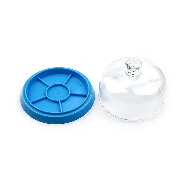 Watch repair dust cover for watch tools, black protective cover used to keep watch parts clean during repairs.