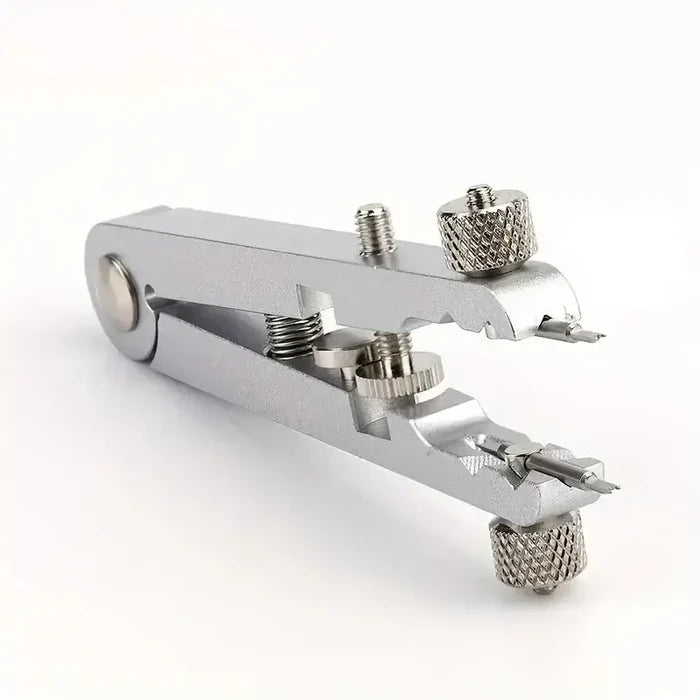 Silver Habicare HBC watch spring bar pliers for removing and installing watch bands and spring bars.