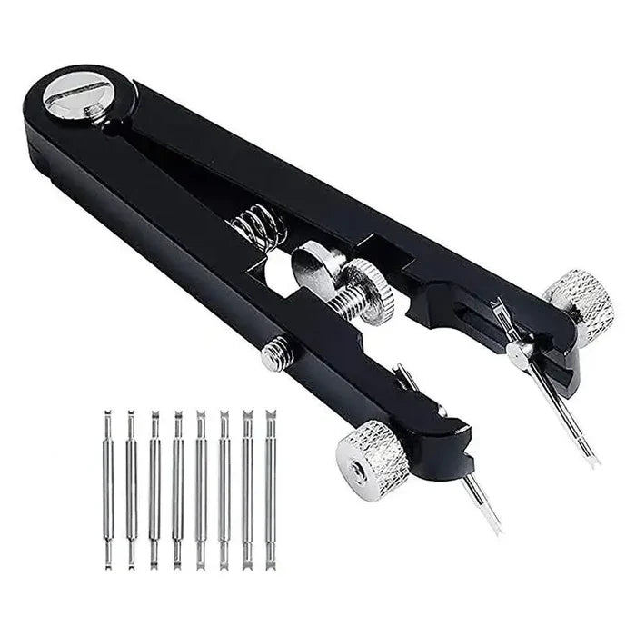 Black Habicare HBC watch spring bar pliers for precise watch band adjustments and spring bar removal.