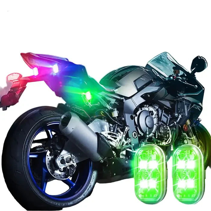 Habicare HBC wireless LED strobe lights with 8-color options, rechargeable, anti-collision warning lights for safety and visibility.