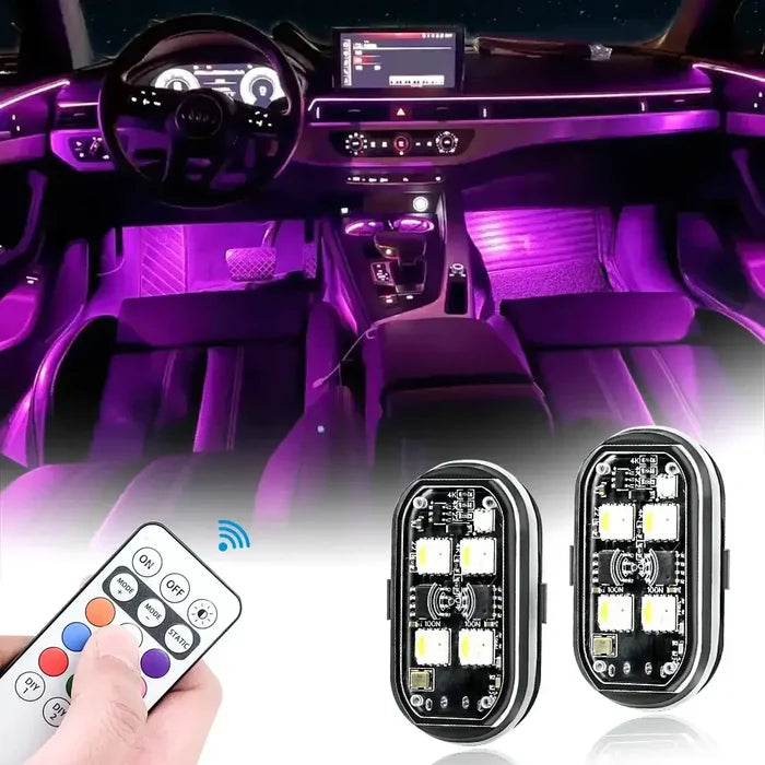 HBC Habicare wireless LED strobe lights in 8 colors, rechargeable anti-collision warning lights with sleek design for safety and visibility.