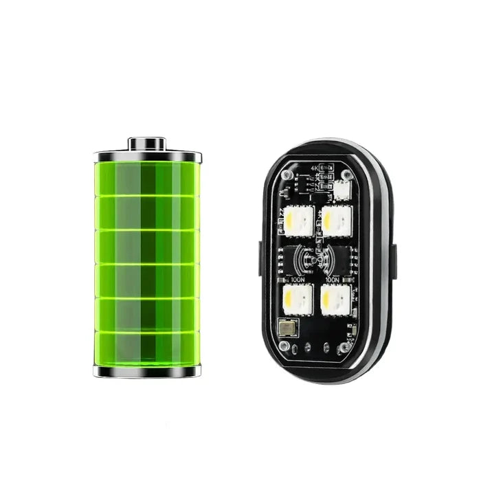 Habicare Wireless LED Strobe Lights with 8-color options, rechargeable and anti-collision warning lights for safety and visibility.