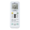 Habicare HBC wireless remote control for heat pump and AC units, showing buttons and display for temperature adjustment.