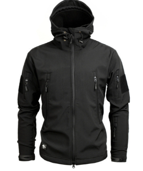 Men's Wolf Tactical Softshell Jacket by Mead's Supply & Equipment Outfitters, waterproof and breathable outdoor men's clothing.