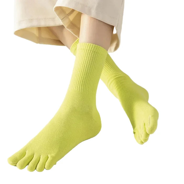 Set of women’s five-toe socks by Habicare, SS style, featuring 5 or 10 pairs with comfortable, breathable design for everyday wear.