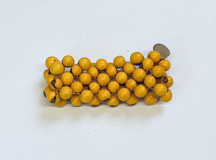 yellow acai beed bracelet