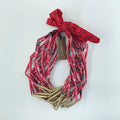 World Design Red Plait Necklace