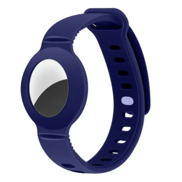 Habicare TWS AirTag wrist strap showing a secure strap design for tracking device attachment.