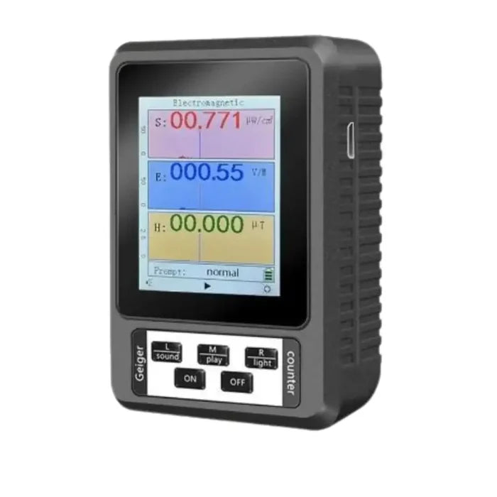 Habicare XR2 Handheld Radiation Detector HBC device with digital display and ergonomic design for measuring radiation levels.