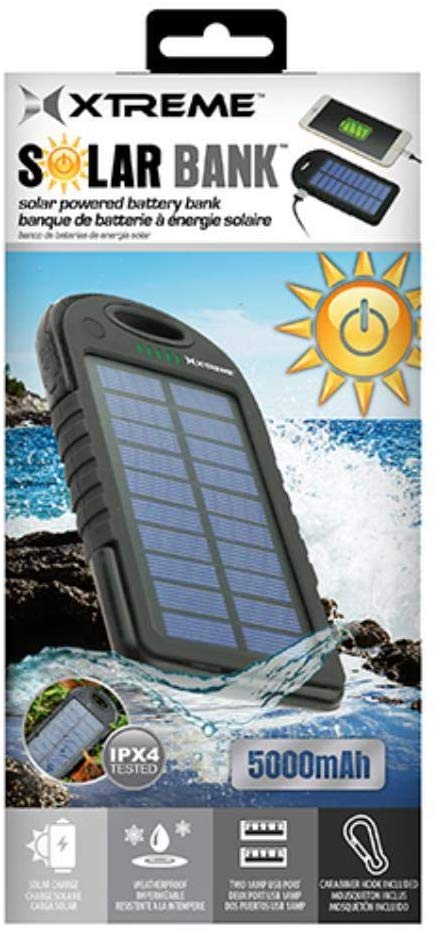 Xtreme Cables 5000mAh Ultra Slim Solar Battery Bank